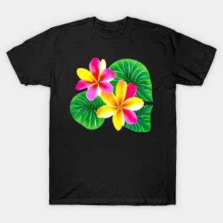 Tropical Plumeria Flowers T-Shirt